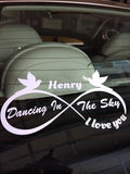 Personalized I Love You - Infinity Decal - Dancing In the Sky Design