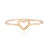 Heart Shaped Ring - Forever Love - Choice of Rose Gold or Silver color