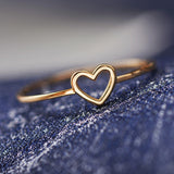Heart Shaped Ring - Forever Love - Choice of Rose Gold or Silver color